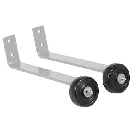 Vestil SILVER PIPE RAILING BARRICADE BASE W/WHEELS, PK2 VDKR-BB-W-SL